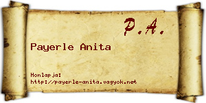 Payerle Anita névjegykártya
